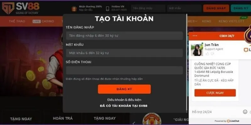 Đăng nhập và tận hưởng những giờ phút giải trí tuyệt vời