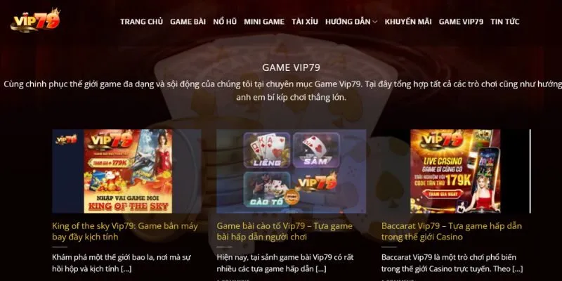 Đôi nét về cổng game Vip79